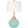 Color Plus Wexler 31" White Shade Cay Blue Table Lamp