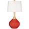 Color Plus Wexler 31" White Shade Cherry Tomato Red Table Lamp