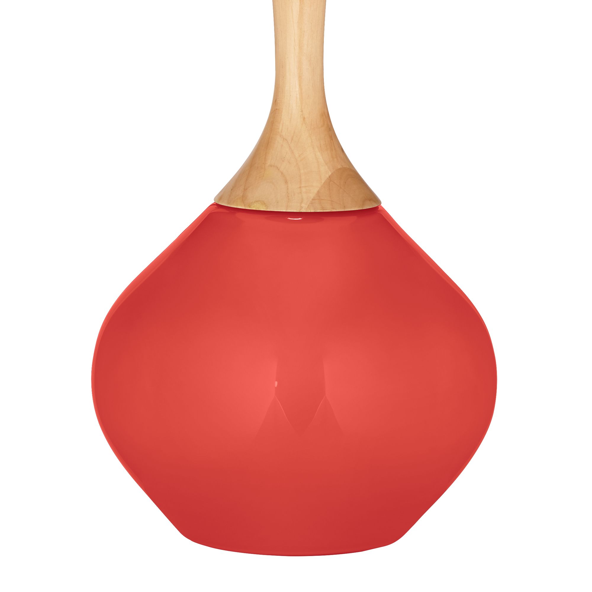 Image 4 Color Plus Wexler 31" White Shade Cherry Tomato Red Table Lamp more views