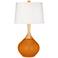 Color Plus Wexler 31" White Shade Cinnamon Spice Modern Table Lamp