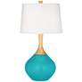 Color Plus Wexler 31" White Shade Coastal Surfer Blue Table Lamp