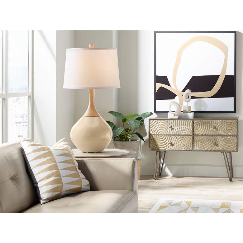 Image 3 Color Plus Wexler 31 inch White Shade Colonial Tan Modern Table Lamp more views