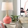 Color Plus Wexler 31" White Shade Coral Reef Pink Table Lamp