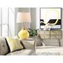Color Plus Wexler 31" White Shade Daffodil Yellow Table Lamp in scene