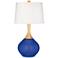 Color Plus Wexler 31" White Shade Dazzling Blue Table Lamp