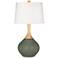 Color Plus Wexler 31" White Shade Deep Lichen Green Table Lamp