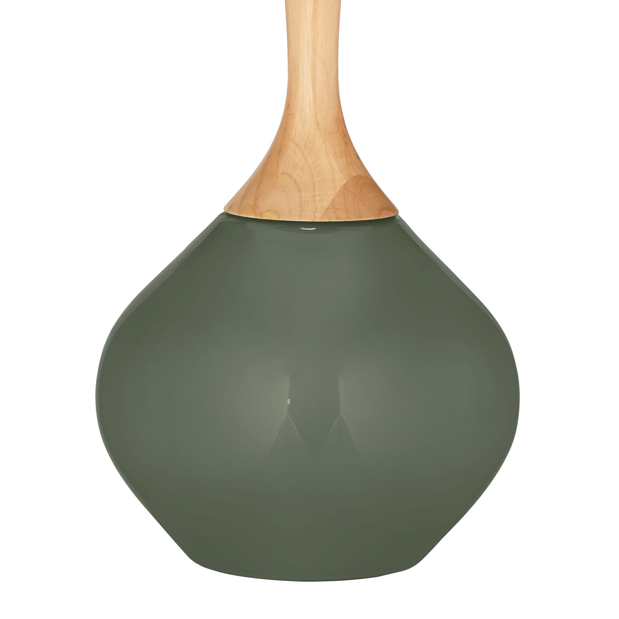 Image 4 Color Plus Wexler 31" White Shade Deep Lichen Green Table Lamp more views