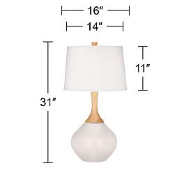 Image4 of Color Plus Wexler 31" White Shade Deep Lichen Green Table Lamp more views