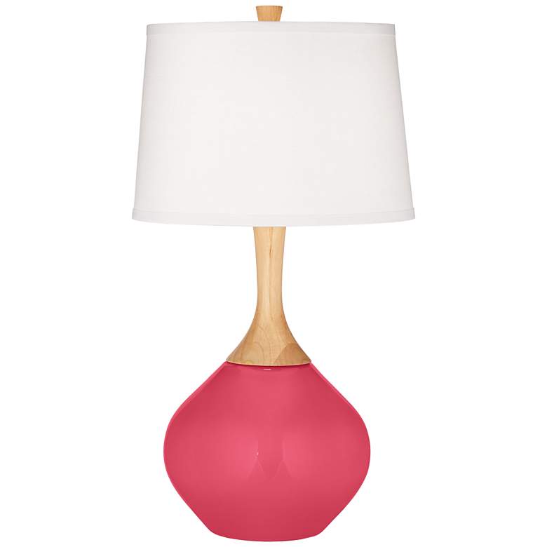 Image 2 Color Plus Wexler 31" White Shade  Eros Pink Table Lamp