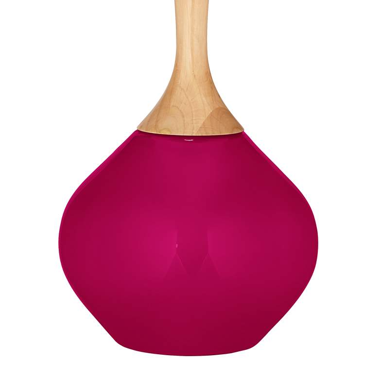 Image 4 Color Plus Wexler 31" White Shade French Burgundy Red Table Lamp more views