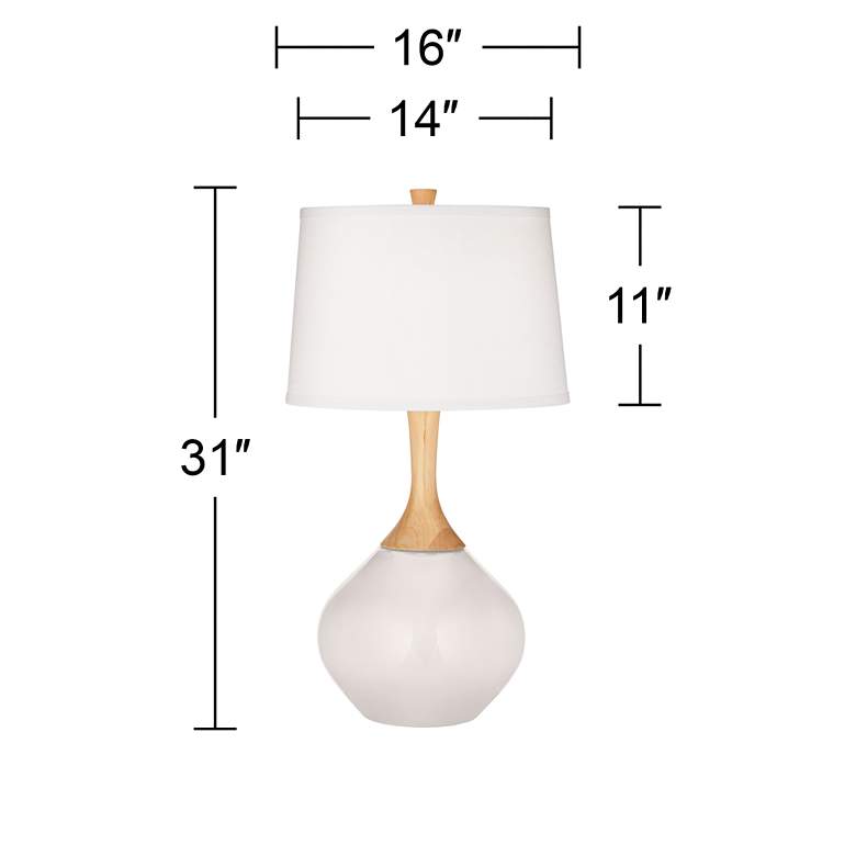 Image 5 Color Plus Wexler 31" White Shade French Burgundy Red Table Lamp more views