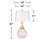 5_Color Plus Wexler 31" White Shade French Burgundy Red Table Lamp more views
