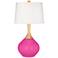 Color Plus Wexler 31" White Shade Fuchsia Pink Table Lamp