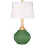 Color Plus Wexler 31" White Shade Garden Grove Green Modern Table Lamp