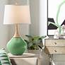 Color Plus Wexler 31" White Shade Garden Grove Green Modern Table Lamp
