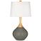 Color Plus Wexler 31" White Shade Gauntlet Gray Modern Table Lamp
