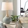 Color Plus Wexler 31" White Shade Gauntlet Gray Modern Table Lamp