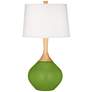 Color Plus Wexler 31" White Shade Gecko Green Modern Table Lamp