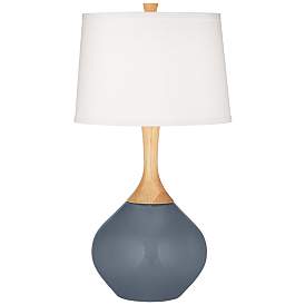 Image2 of Color Plus Wexler 31" White Shade Granite Peak Gray Modern Table Lamp