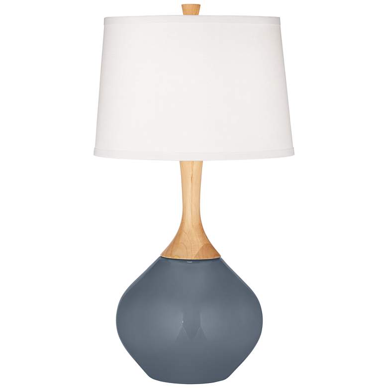 Image 2 Color Plus Wexler 31 inch White Shade Granite Peak Gray Modern Table Lamp