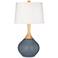 Color Plus Wexler 31" White Shade Granite Peak Gray Modern Table Lamp