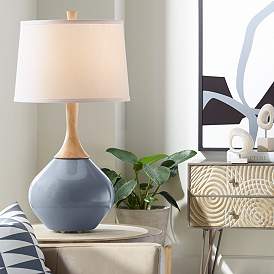 Image1 of Color Plus Wexler 31" White Shade Granite Peak Gray Modern Table Lamp