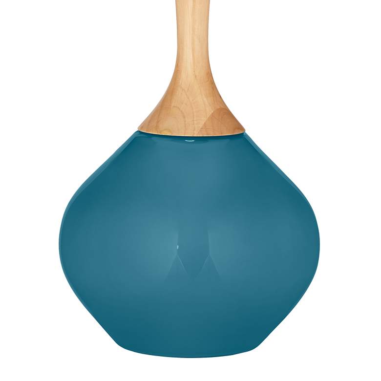 Image 4 Color Plus Wexler 31" White Shade Great Falls Blue Modern Table Lamp more views