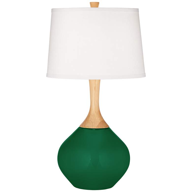 Image 2 Color Plus Wexler 31 inch White Shade Greens Color Modern Table Lamp