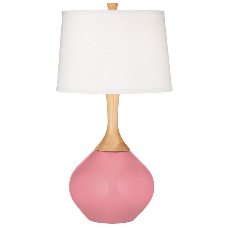 Image 2 Color Plus Wexler 31 inch White Shade Haute Pink Table Lamp