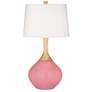 Color Plus Wexler 31" White Shade Haute Pink Table Lamp