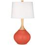 Color Plus Wexler 31" White Shade Koi Orange Table Lamp