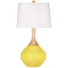 Image2 of Color Plus Wexler 31" White Shade Lemon Twist Yellow Table Lamp