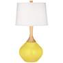 Color Plus Wexler 31" White Shade Lemon Twist Yellow Table Lamp