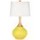 Color Plus Wexler 31" White Shade Lemon Twist Yellow Table Lamp
