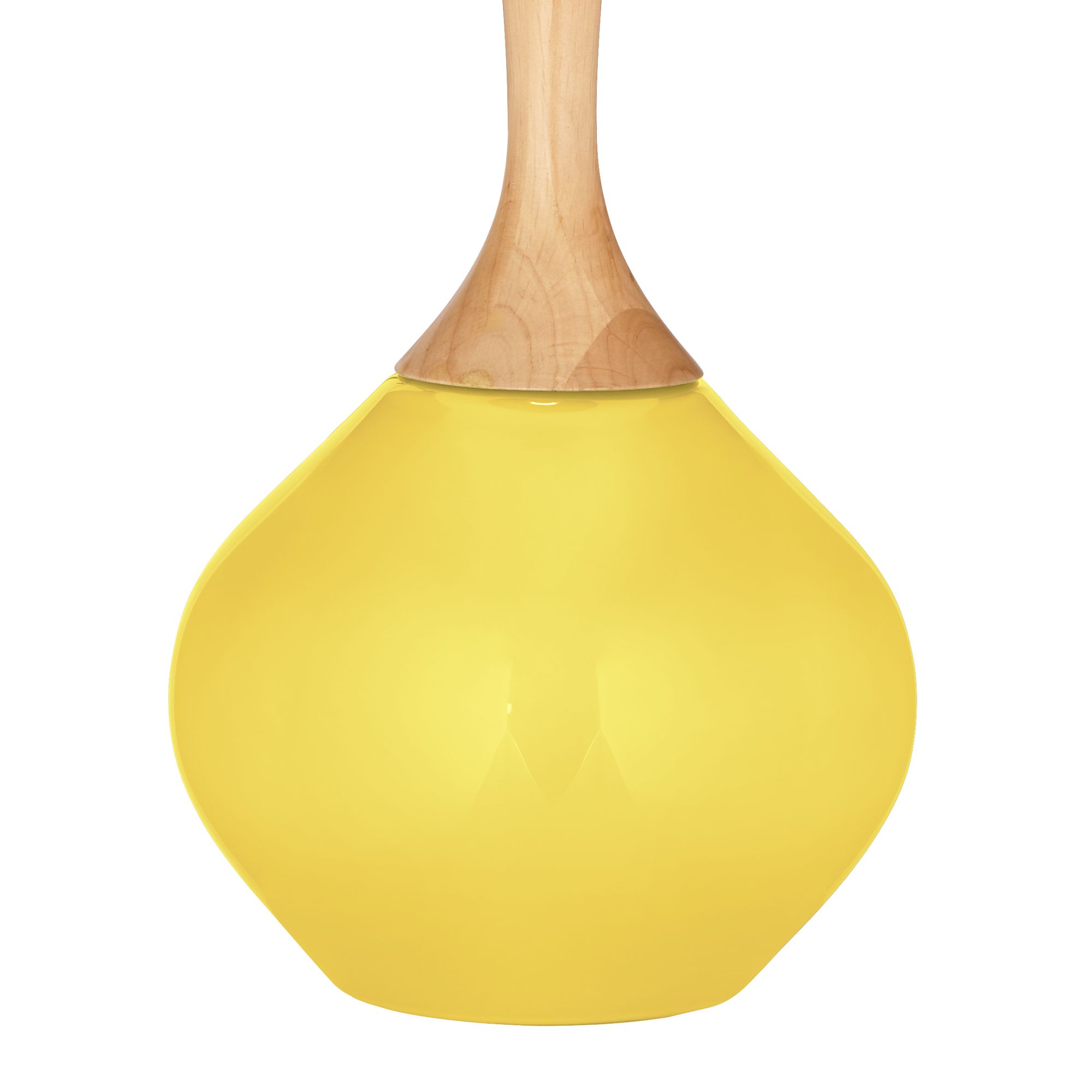 Image 4 Color Plus Wexler 31" White Shade Lemon Twist Yellow Table Lamp more views