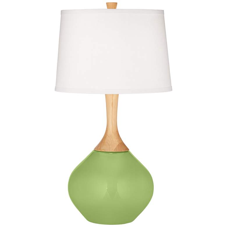 Image 2 Color Plus Wexler 31 inch White Shade Lime Rickey Green Table Lamp