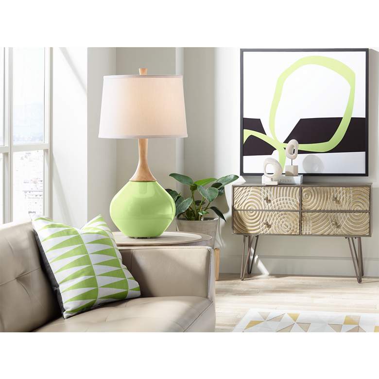 Image 3 Color Plus Wexler 31" White Shade Lime Rickey Green Table Lamp more views