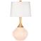 Color Plus Wexler 31" White Shade Linen Base Table Lamp