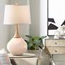 Color Plus Wexler 31" White Shade Linen Base Table Lamp