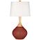 Color Plus Wexler 31" White Shade Madeira Red Table Lamp