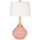 Color Plus Wexler 31" White Shade Mellow Coral Pink Table Lamp