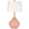 Color Plus Wexler 31" White Shade Mellow Coral Pink Table Lamp