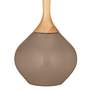 4_Color Plus Wexler 31" White Shade Mocha Brown Modern Table Lamp more views