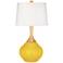 Color Plus Wexler 31" White Shade Modern Citrus Yellow Table Lamp