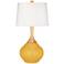 Color Plus Wexler 31" White Shade Modern Goldenrod Yellow Table Lamp