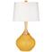 Color Plus Wexler 31" White Shade Modern Goldenrod Yellow Table Lamp
