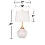 Color Plus Wexler 31" White Shade Modern Invigorate Orange Table Lamp