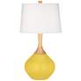 Color Plus Wexler 31" White Shade Modern Lemon Zest Yellow Table Lamp