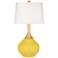 Color Plus Wexler 31" White Shade Modern Lemon Zest Yellow Table Lamp