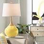 Color Plus Wexler 31" White Shade Modern Lemon Zest Yellow Table Lamp